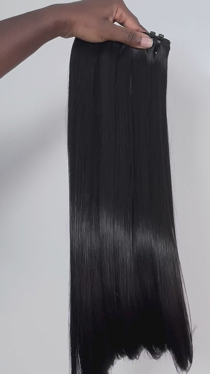 AnnsHair, Hairoic Collection, Human Hair Piece, Human Hair Bundle, Raw Vietnamese Hair, Silky Black Colour, Human Hair Piece For Women, Bone Straight Hair, Hair Piece, Swinging Back & Forward Video