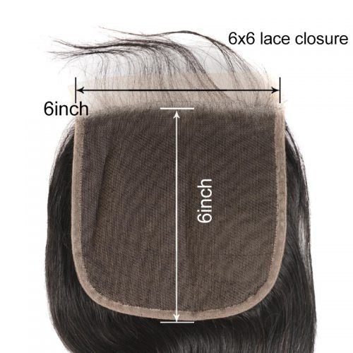 BONE STRAIGHT HUMAN HAIR 6X6 HD CLOSURE HAIROIC ANNSHAIR